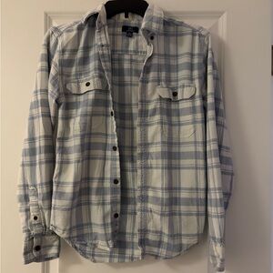 George Light Blue and White Checkered Shirt